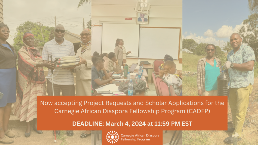 Carnegie African Diaspora Fellowship Program | IIE - The Power of ...