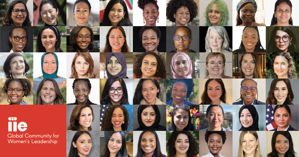 Photo collage of 50 headshots of women who are part of the first GCWL cohort.