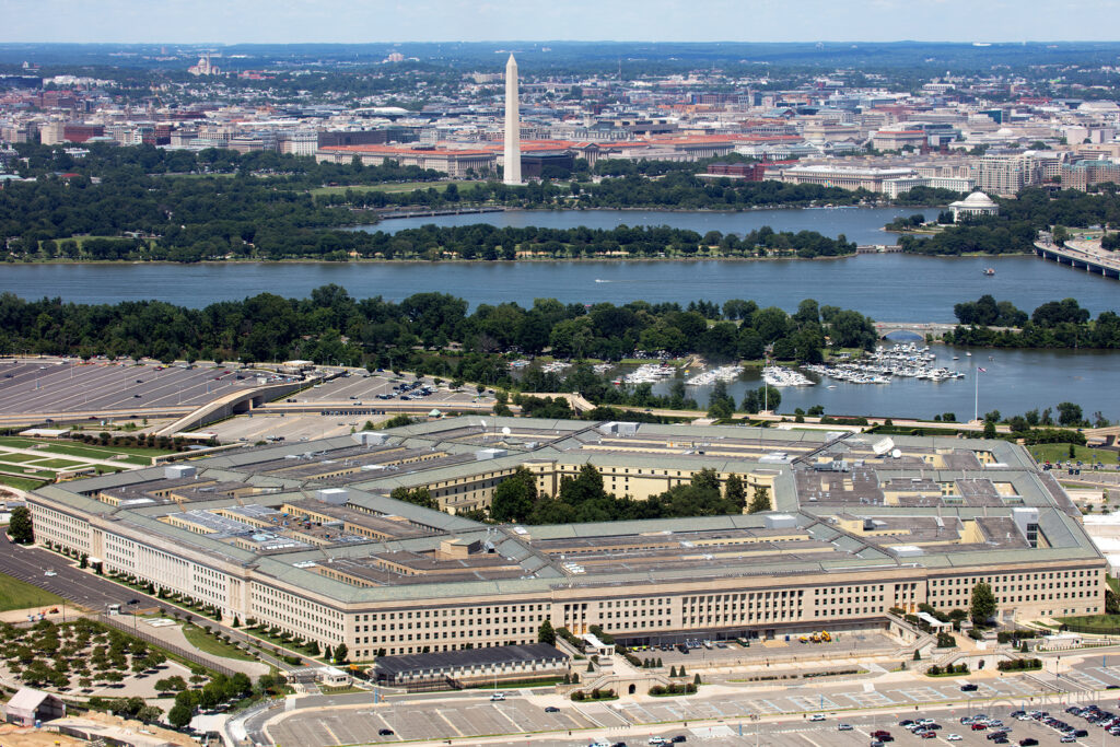 The Pentagon and the Washington monument